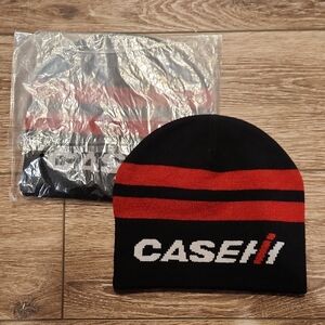 Black and Red Striped Beanie